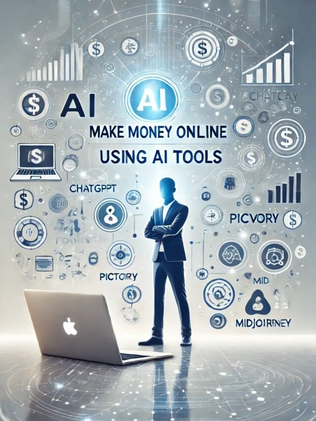 Cover image showing an Indian freelancer with AI tool icons and the title "Make Money Online Using AI Tools