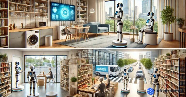 Robots in Daily Life helping people in homes, streets, and workplaces in 2025