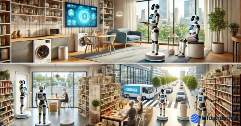 Robots in Daily Life helping people in homes, streets, and workplaces in 2025