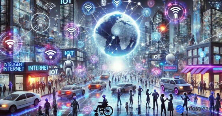 Web 4.0 Explainedinternet illustration showing AI, IoT, blockchain, AR, VR, and smart devices.