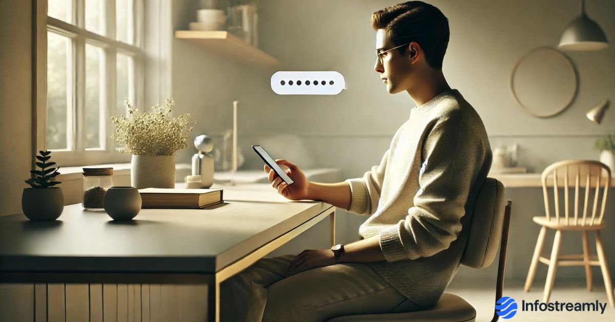 Person using a smartphone thoughtfully during an AI companion app experiment