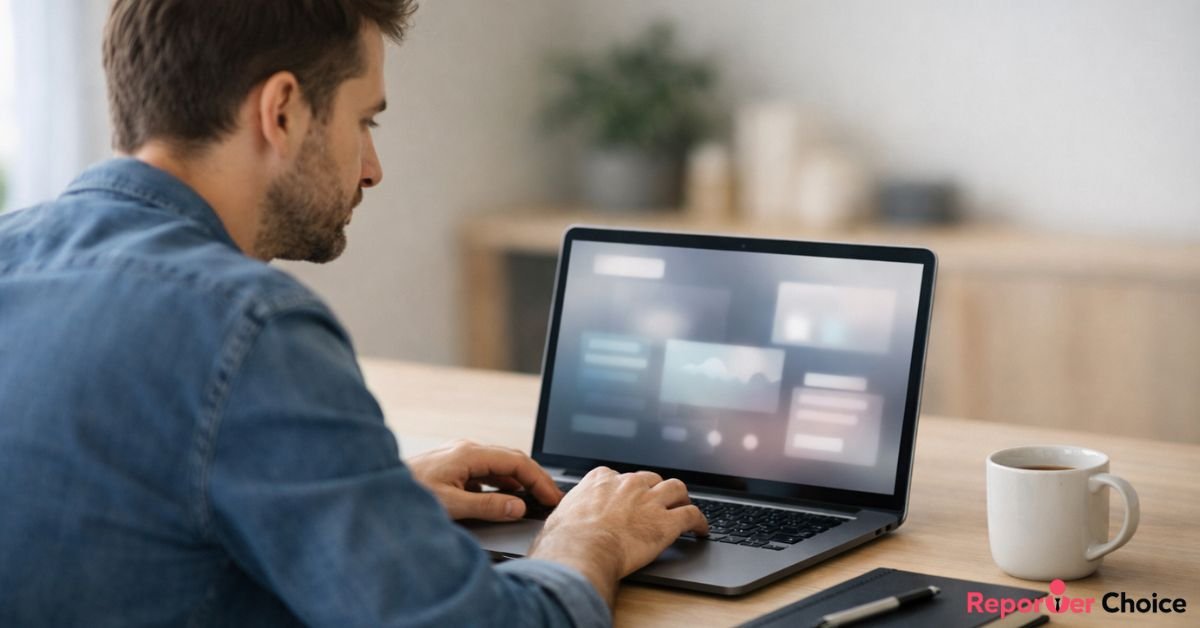 Curious person exploring the Google Antigravity website experiment on a laptop