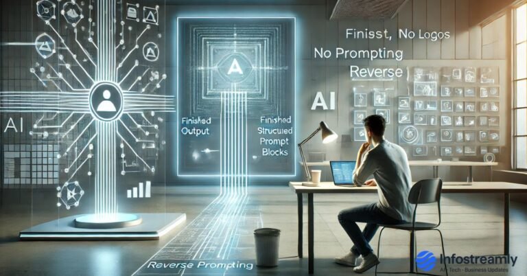 Reverse Prompt Trick AI Hack concept showing how AI analyzes outcomes to generate better results
