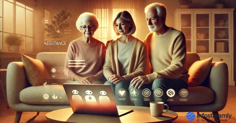 Family learning to use artificial intelligence comfortably with simple AI tips for beginners